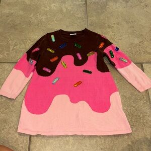 Toddler girl ice cream dress with 3D sprinkles